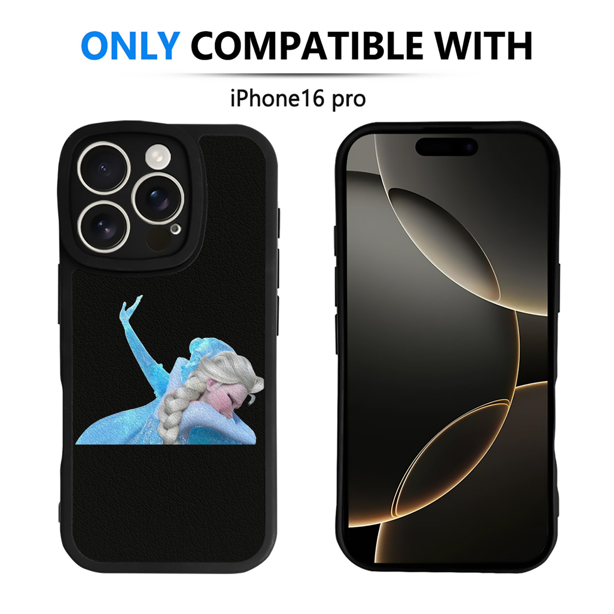 （画像用） アナと雪の女王 アンナ エルサ Frozen Anna Elsa 【iPhone 16シリーズ対応】シリコンスマホケース（レザー調） 材質：シリコン